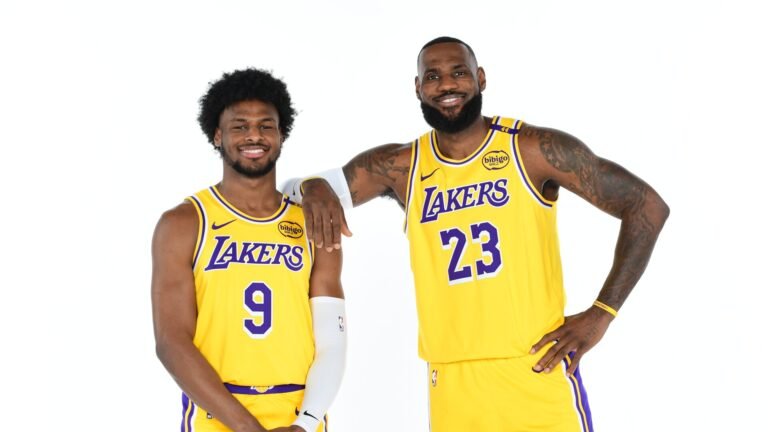 LeBron, Bronny bringing energy, family rivalry to Lakers practices