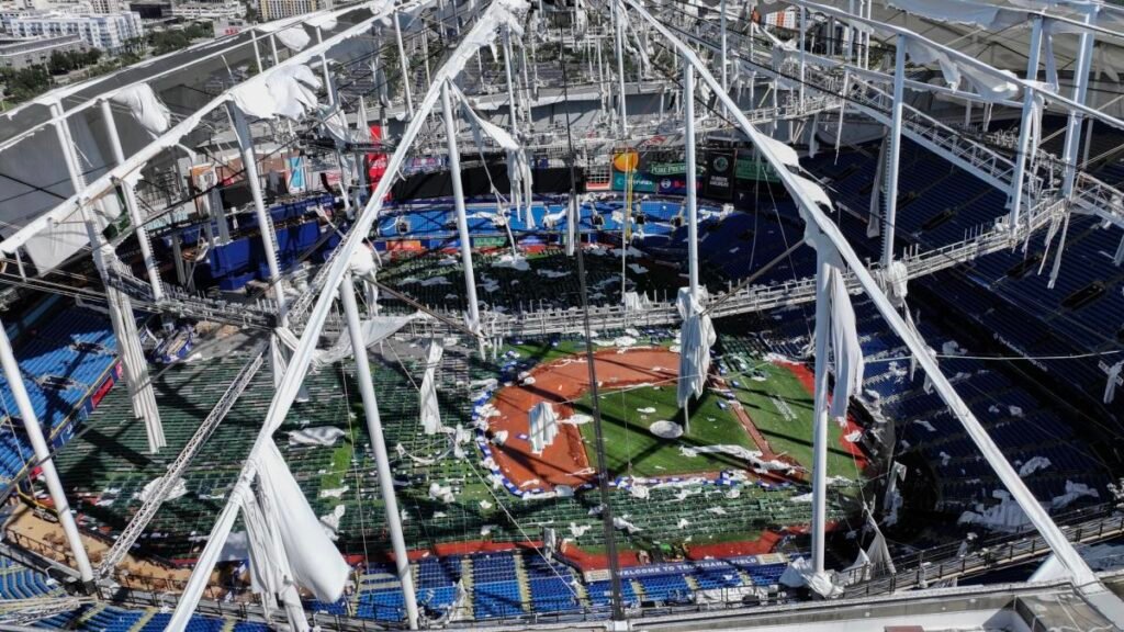 Rays say it may take ‘weeks’ to fully assess damage at Tropicana Field, after Milton struck region