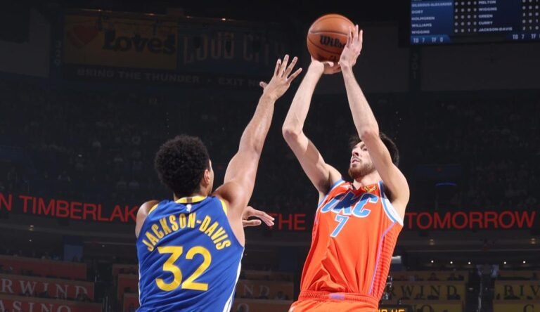 Holmgren helped off court in Warriors-Thunder with apparent injury